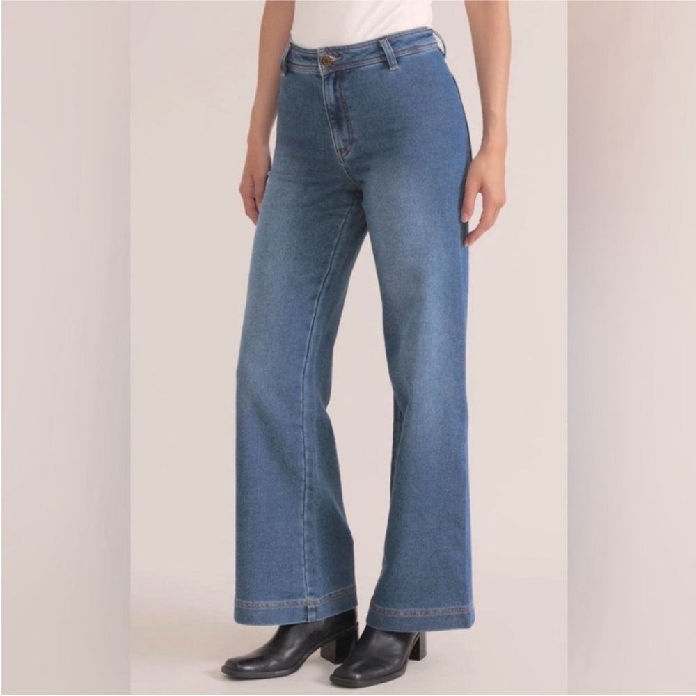 Z Supply Rilynn Wide Leg Trouser Jeans Vintage Indigo Size 27